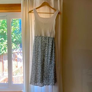 Sage & white maternity & nursing dress by Seraphine